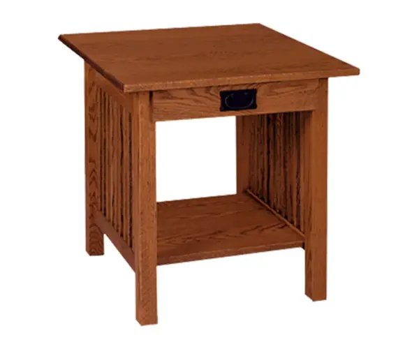 Mission End Table With Drawer