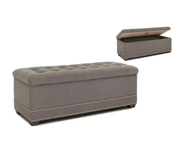 895 Fabric Storage Ottoman