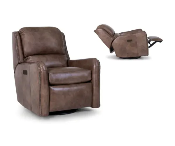 746 Leather Motorized Swivel Glider Reclining Chair